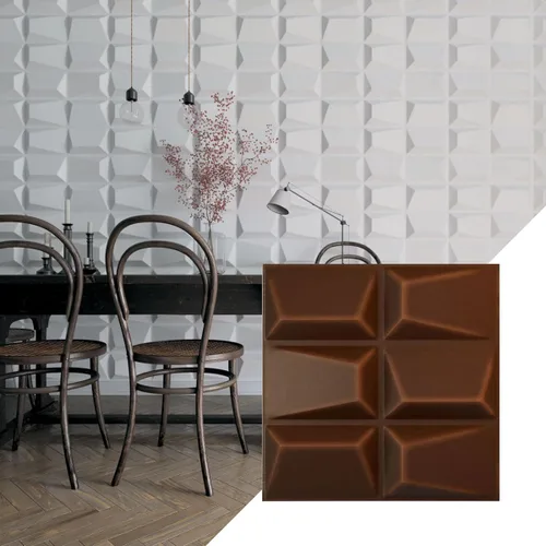 Vista 18 de Ekena Millwork WP20X20STWH 19 5/8 pulgadas de ancho x 19 5/8 pulgadas de alto Stratford EnduraWall Decorativo 3D Panel de pared cubre 2.67 pies