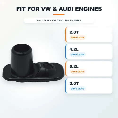 Vista 6 de Adaptador de carbón para limpieza de nogal compatible con válvula de admisión de motores VW Audi TFSI 2005-2017
