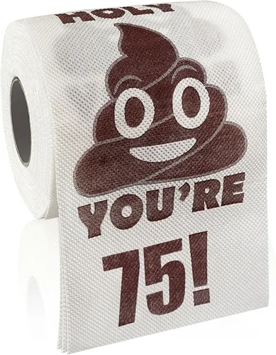 Vista 19 de Regalos de feliz cumpleaños número 10, rollo de papel higiénico divertido de 3 capas, papel higiénico impreso Holy Poop You're 10, regalo de bromas
