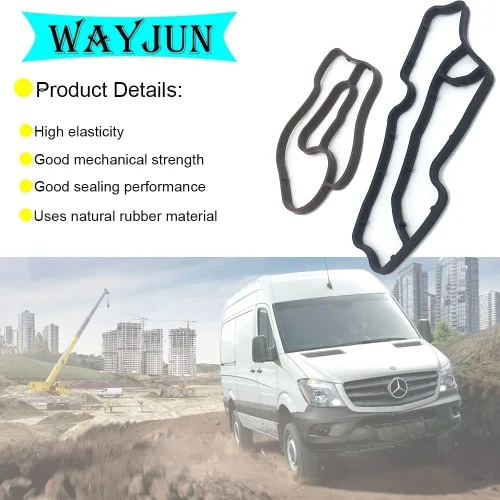 Vista 2 de WayJun Kits de juntas de carcasa de filtro de aceite compatibles con Dodge Mercedes-Benz Freightliner 6421801410 6421840080
