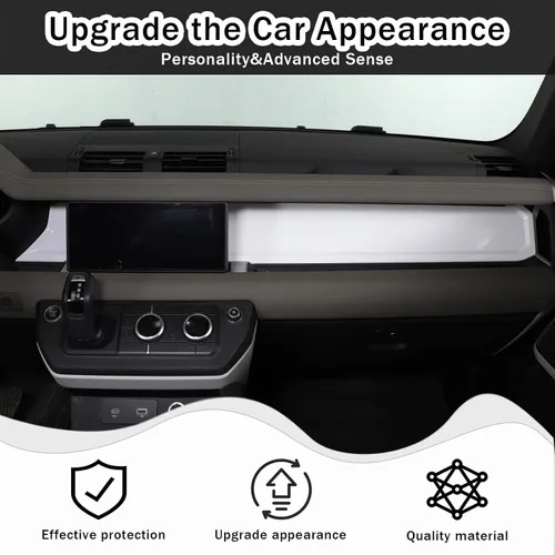 Vista 2 de Cubierta decorativa para panel de instrumentos para Land Rover Defender 2020, 2021, 2022 y 2023, accesorios de material ABS, cubierta protectora
