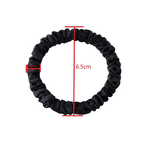 Vista 2 de Maxfeel 100% 0.98 pulgadas pura seda Muberry banda elástica para mujeres (0.98 pulgadas, 0.98 pulgadas, color negro, paquete de 3)