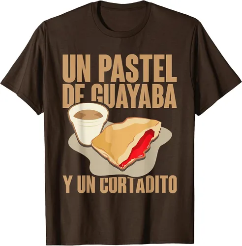 Vista 17 de Funny Cuban Coffee Guayaba Guava Breakfast T Shirt T-Shirt Asphalt Grey