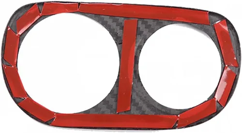 Vista 5 de Panel de botones de interruptor de faros delanteros de automóvil con ajuste de fibra de carbono real, cubierta de marco decorativo, accesorios