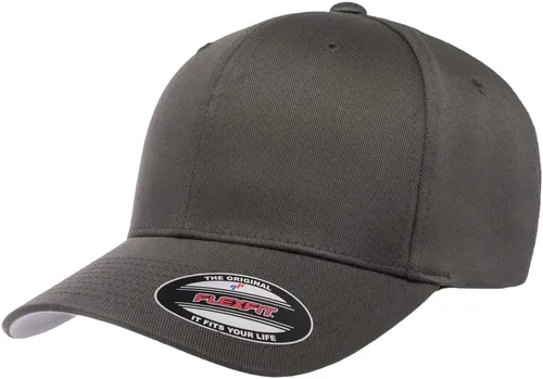 Vista 80 de Gorra de béisbol Flexfit Wooly Combed Premium de 6 paneles estructurada Ajuste elástico Paquete al por mayor disponible Negro