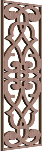 Vista 106 de 9 3/8"W x 24 3/8"H x 1/4"T Bellaire Decorativos Paneles de pared de madera calado, abedul