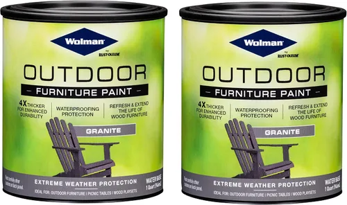 Vista 3 de Wolman 360350 Pintura para muebles de exterior, cuarto de galón, rojo Rojo (Colonial Red)