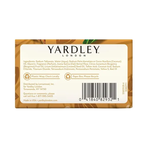 Vista 8 de Yardley BAR - Jabón de avena y almendra, 4.0 onzas
