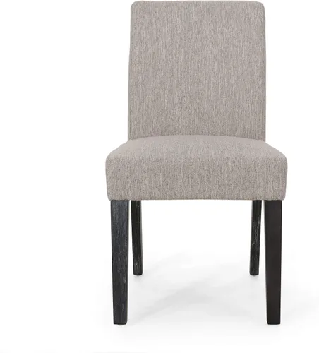Vista 5 de Christopher Knight Home Boling - Silla de comedor tapizada contemporánea (juego de 2), gris claro + marrón oscuro