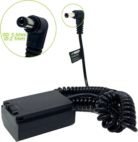 Vista 4 de Wasabi Power DCC-FZ100 Acoplador de CC y adaptador de CA para Sony NP-FZ1000 y Sony Alpha A1, A7 III IV, A7C, A7R III IV, A7S III, A9, A9 II, A9R