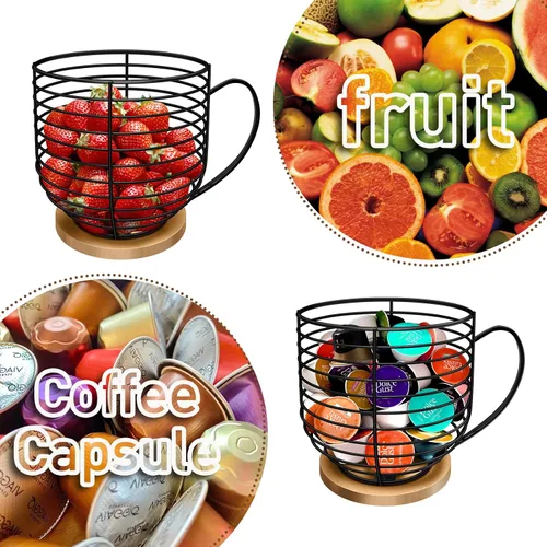 Vista 7 de BYTEAIDREX Soportes para cápsulas de café para mostrador - Soportes para cápsulas K para mostrador - Organizador de almacenamiento de cápsulas