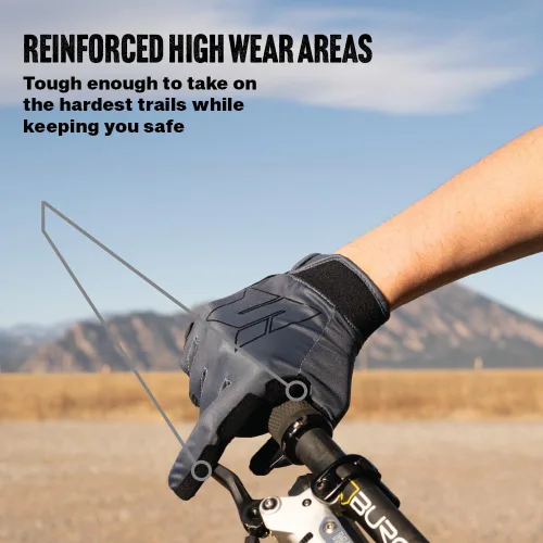 Vista 3 de Send It. Reveler - Guantes deportivos para hombres y mujeres, duraderos y ligeros, guantes de ciclismo de montaña y motocicleta, accesorios