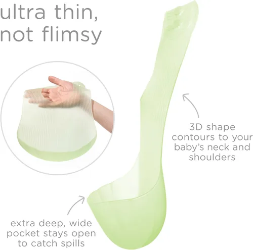 Vista 4 de Babero de silicona Olababy Fold N Go con estuche de viaje Diseño ligero alivia las contusiones por presión para bebés y niños pequeños