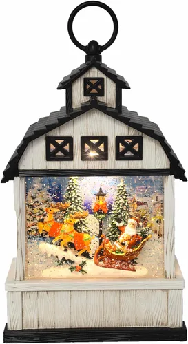 Vista 15 de Globo iluminado con purpurina para adornos de árbol de Navidad o decoración Ornamento de muñeco