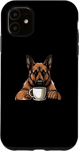 Vista 9 de iPhone 16 Dog Breed Coffee - German Shepherd Case