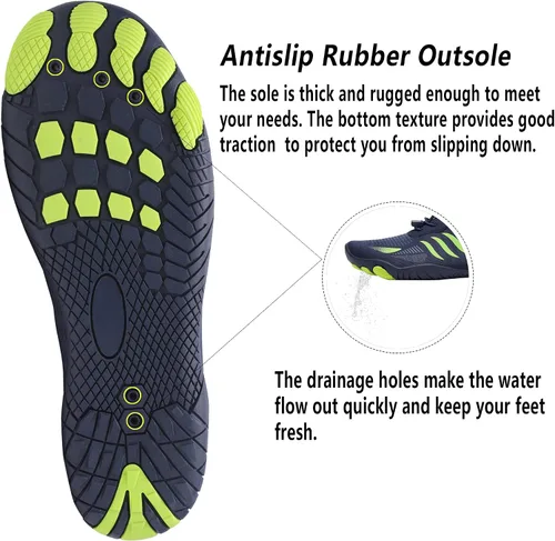 Vista 4 de Zapatos de agua ligeros y cómodos para hombres y mujeres, zapatos acuáticos de secado rápido, zapatos de playa al aire libre para buceo, caminar