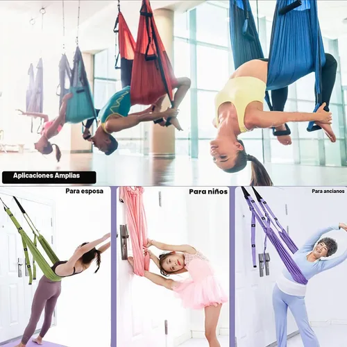 Vista 6 de Tchrules - Correa de estiramiento de piernas, cinturón de entrenamiento para hiperextensiones con anclaje para puerta, equipo de entrenamiento