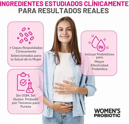 Vista 3 de Probióticos para mujeres, suplemento de probióticos vaginales con prebióticos, 175 mil millones de UFC, 7 cepas - Apoya la flora vaginal
