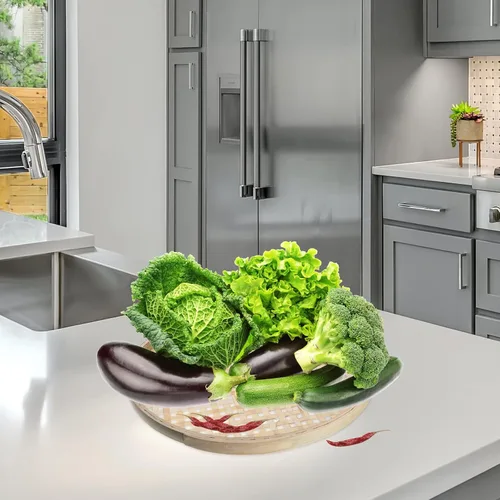 Vista 6 de Cabilock Cestas de tamiz de bambú Cesta de tejido Cesta de frutas y verduras Cesta de lavado Cuenco colador de bambú Tamiz de bambú chino