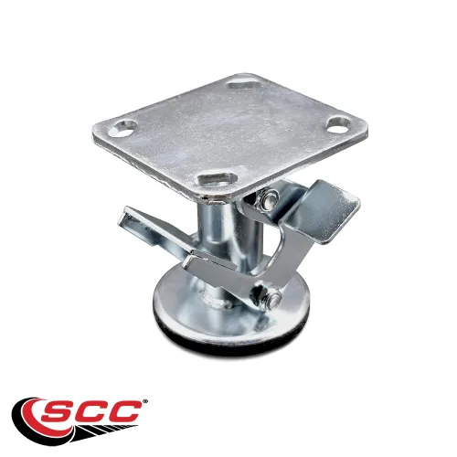 Vista 2 de Service Caster Cerradura de piso de doble pedal de 4 pulgadas con placa superior - Marca Service Caster