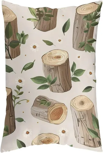 Vista 9 de Pillowcases Set of 2 Pillow Shams Breathable Soft Pillow Covers with Envelope Closure Birch Stump Pattern Pillowcases Standard Size 12 "x20 Cooling