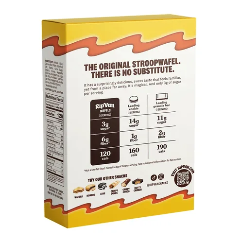 Vista 3 de RIP VAN WAFELS Galletas Wafel de miel y avena, 4.64 onzas