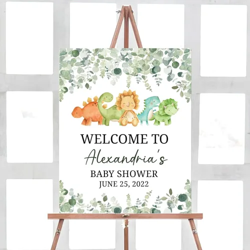Vista 27 de Letrero de bienvenida para baby shower de primavera floral Baby in Bloom, personalizado