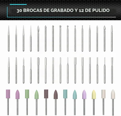 Vista 5 de AM ARROWMAX - Mini bolígrafo de grabado con 42 puntas, herramienta rotativa, control de movimiento inteligente, OLED, Bluetooth, aplicación, carga