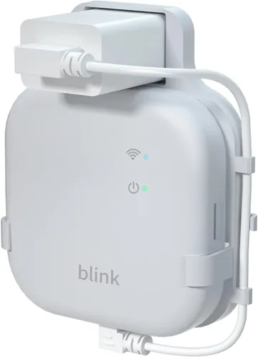 Vista 9 de Soporte de pared para toma de corriente para Blink Sync Module XR, cable corto ahorra espacio y soporte de montaje fácil de mover para sistema