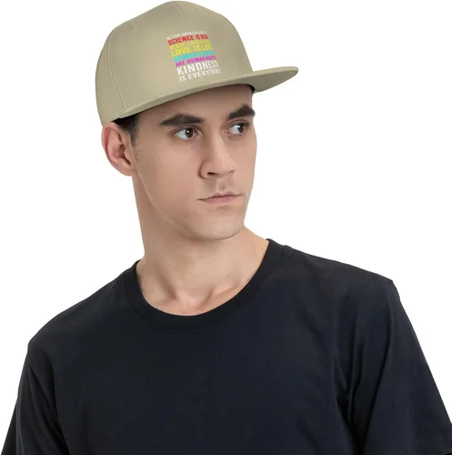 Vista 60 de Pride Flag in This House We Believe Science is Real Black Lives Matter Baseball Hats for Men Dad Hat,Black