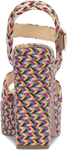 Vista 3 de Jessica Simpson Sandalias de plataforma con correa de tobillo tejida Brycen para mujer