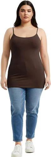 Vista 124 de Emmalise Camisola larga casual básica para mujer, con tirantes ajustables, top en capas
