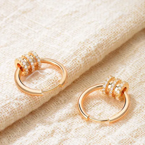Vista 6 de MYEARS Women Huggie Earrings Gold Hoop 14K Gold Filled Small Simple Handmade Hypoallergenic Everyday Jewelry