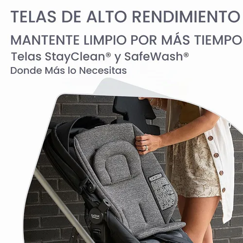 Vista 7 de Britax Cochecito modular Grove™, cochecito ligero con inserto CozyFit™ y barra de parachoques, 6 formas de pasear, SafeWash, Pindot Onyx