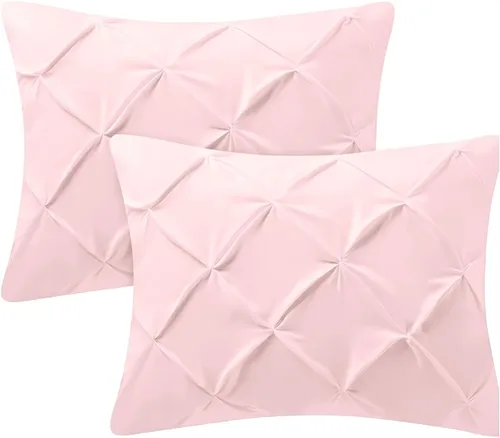 Vista 24 de Kotton Culture Juego de 2 fundas de almohada plisadas de 24 x 24 pulgadas, fundas de almohada decorativas, 100% algodón egipcio de 600 hilos, aptas