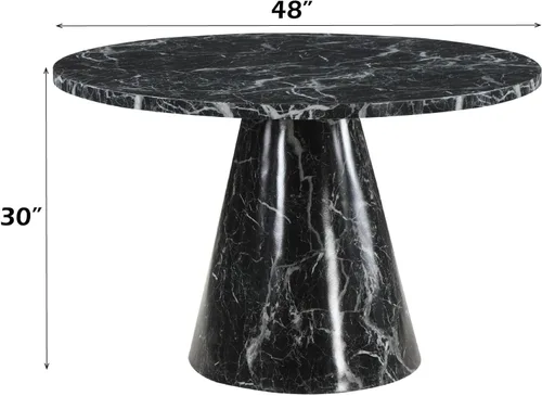 Vista 2 de Mesa de comedor W, tapa de piedra de ingeniería