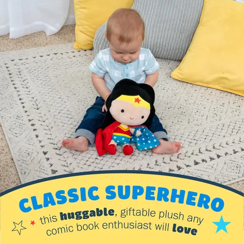 Vista 6 de Kids Preferred DC Comics Wonder Woman - Animal de peluche suave y abrazable para niños pequeños y niñas, regalo para niños, 11.5 pulgadas