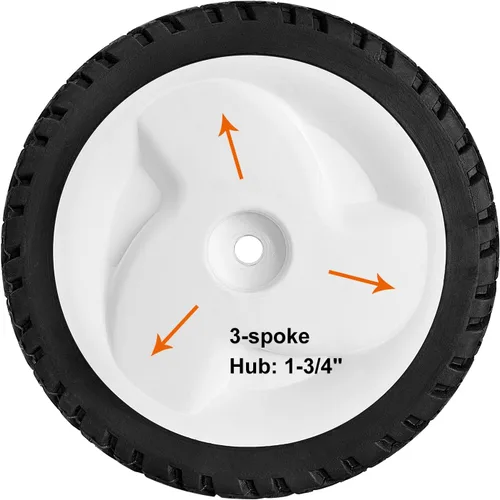 Vista 3 de 105-1814 Ruedas delanteras para cortacésped Toro - Juego de rueda de transmisión de 8" para cortacésped autopropulsado Toro 22" Recycler Personal