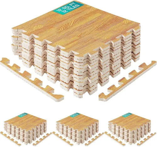 Vista 17 de Yes4All Alfombrillas Entrelazadas de EVA, Baldosas de Suelo tipo Rompecabezas, Acolchado de Suelo de Espuma con Borde para Muebles, Espacio