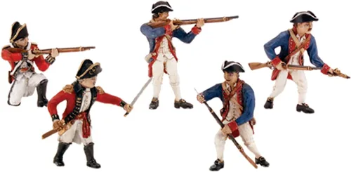 Vista 2 de Woodland Scenics SP4454 - Figura de 1.5 pulgadas, soldados de guerra revolucionarios, paquete de 5