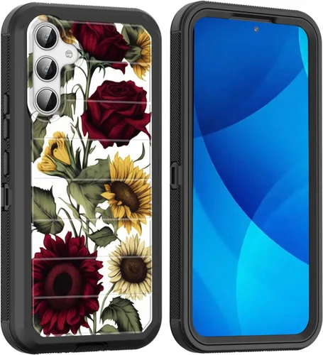 Vista 100 de Funda para Galaxy A15 5G, cuerpo completo, protección contra caídas, a prueba de polvo, resistente de 3 capas, militar, resistente, duradera