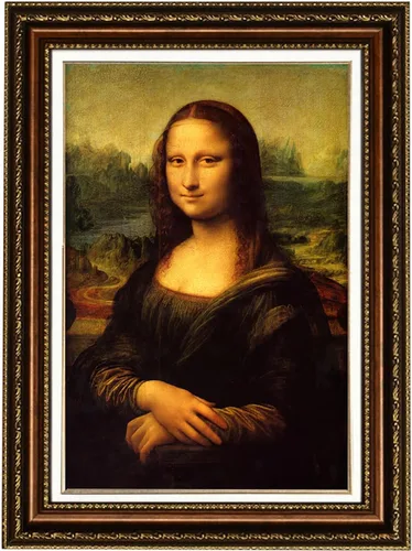 Vista 4 de ELITEART -La Belle Ferronnière por Leonardo DaVinci Reproducción de pintura al óleo Giclée de arte de pared impresiones en lienzo tamaño marcado: 29