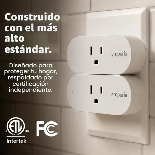 Vista 6 de Emporia - Enchufe inteligente con monitoreo de energía, enchufe inteligente WiFi funciona con Alexa y Google Home - Enchufe WiFi de 15A