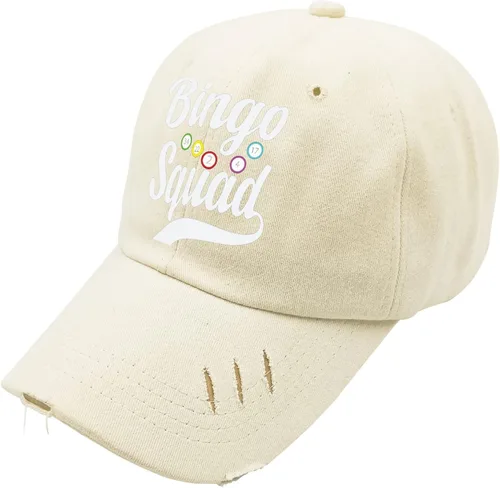 Vista 3 de Baseball Cap Caps Bingo Squad Dad Hats for Men Vintage Denim Hat Adjustable