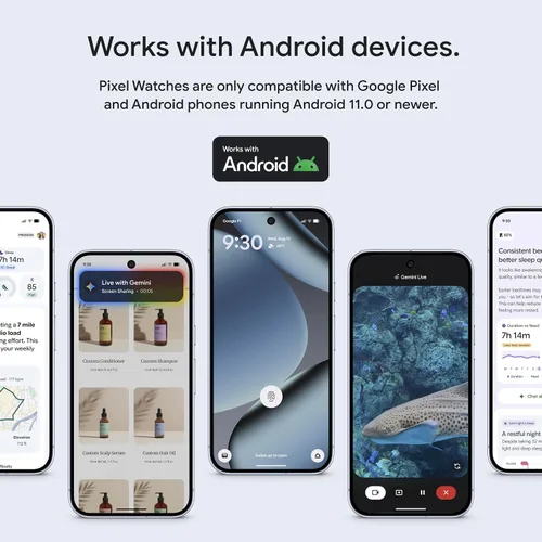 Vista 13 de Google Pixel Watch 4 (41mm) - Reloj inteligente Android - Monitor de frecuencia cardíaca y seguimiento del sueño - Batería de 30 horas - Seguimiento