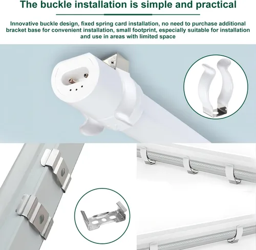 Vista 6 de Othmro T8 - Abrazaderas de lámpara para tubo de luz LED, lámpara fluorescente LED, con tornillos, abrazaderas de lámpara en U T8 soporte