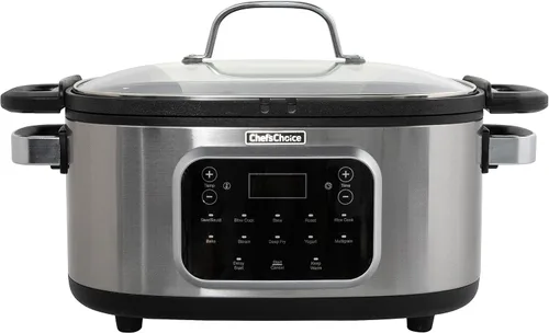 Vista 9 de Chef'sChoice Multicooker, recipiente antiadherente multiusos de gran capacidad de 6 cuartos y control de temperatura variable con mantener el calor