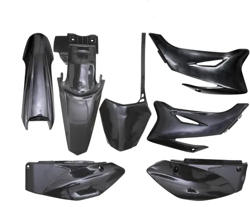 Vista 2 de TDPRO Kit de carenado de guardabarros de plástico para TTR-R110E Pit Dirt Bike (negro)