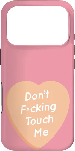 Vista 30 de Don't F Touch Me - Carcasa para iPhone 17, diseño de texto de corazón