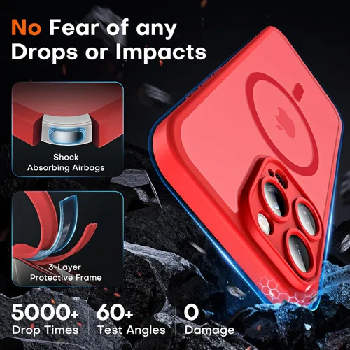 Vista 228 de TOCOL Funda para iPhone 11, compatible con Magsafe, protección completa de cámara, imanes integrados, protección contra caídas, funda translúcida